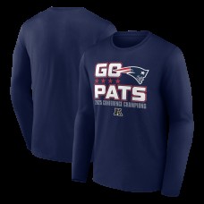 New England Patriots Fanatics Navy 2025 AFC Champions Hometown Long Sleeve T-Shirt
