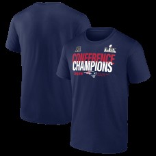 New England Patriots Fanatics Navy 2025 AFC Champions Right Side Draw T-Shirt