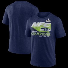 Seattle Seahawks Fanatics College Navy 2025 NFC Champions Quick Pass Tri-Blend T-Shirt Seattle Seahawks Fanatics College Navy 2025 NFC Champions Quick Pass Tri-Blend T-Shirt