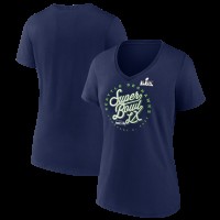 Женская Seattle Seahawks Fanatics College Navy Super Bowl LX Cheer Section V-Neck T-Shirt