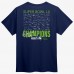 Seattle Seahawks Fanatics College Navy Super Bowl LX Champions Autograph Signing Roster T-Shirt
