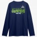 Seattle Seahawks Fanatics College Navy Super Bowl LX Champions Autograph Signing Long Sleeve Roster T-Shirt