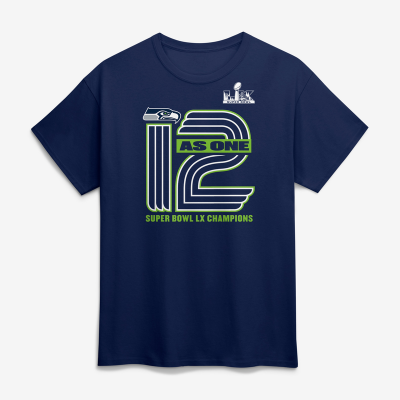 Футболка Seattle Seahawks Fanatics College Navy Super Bowl LX Champions Hometown On Top 