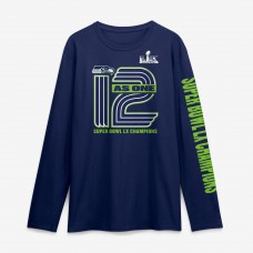 Seattle Seahawks Fanatics College Navy Super Bowl LX Champions Hometown On Top Long Sleeve T-Shirt