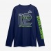 Seattle Seahawks Fanatics College Navy Super Bowl LX Champions Hometown On Top Long Sleeve T-Shirt