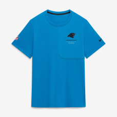 Carolina Panthers Nike Blue Sideline UV Dri-FIT Coaches Shirt Carolina Panthers Nike Blue Sideline UV Dri-FIT Coaches Shirt