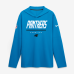 Carolina Panthers Nike Blue Sideline Game On Lightweight Long Sleeve Hooded Dri-FIT Top Carolina Panthers Nike Blue Sideline Game On Lightweight Long Sleeve Hooded Dri-FIT Top