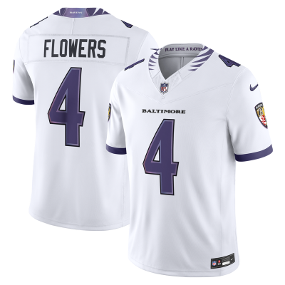 Джерси Baltimore Ravens Zay Flowers Nike White Vapor F.U.S.E. Stitched Limited