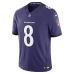 Джерси Baltimore Ravens Lamar Jackson Nike Purple Team Vapor F.U.S.E. Stitched Limited