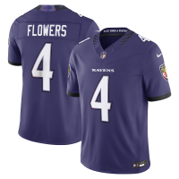 Джерси Baltimore Ravens Zay Flowers Nike Purple Team Vapor F.U.S.E. Stitched Limited