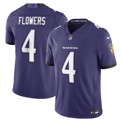 Джерси Baltimore Ravens Zay Flowers Nike Purple Team Vapor F.U.S.E. Stitched Limited