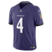 Джерси Baltimore Ravens Zay Flowers Nike Purple Team Vapor F.U.S.E. Stitched Limited