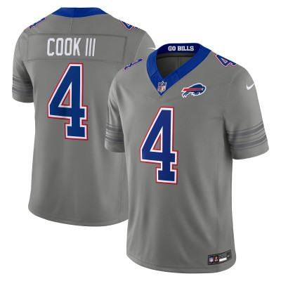 Джерси Buffalo Bills James Cook III Nike Gray Nickel City Vapor F.U.S.E. Stitched Limited