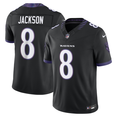 Джерси Baltimore Ravens Lamar Jackson Nike Black Alternate Alternate Vapor F.U.S.E. Stitched Limited