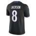 Джерси Baltimore Ravens Lamar Jackson Nike Black Alternate Alternate Vapor F.U.S.E. Stitched Limited