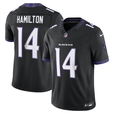 Джерси Baltimore Ravens Kyle Hamilton Nike Black Alternate Vapor F.U.S.E. Stitched Limited