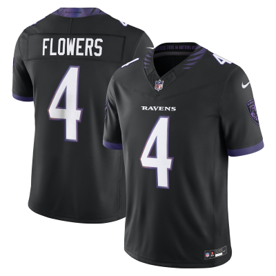 Джерси Baltimore Ravens Zay Flowers Nike Black Alternate Alternate Vapor F.U.S.E. Stitched Limited