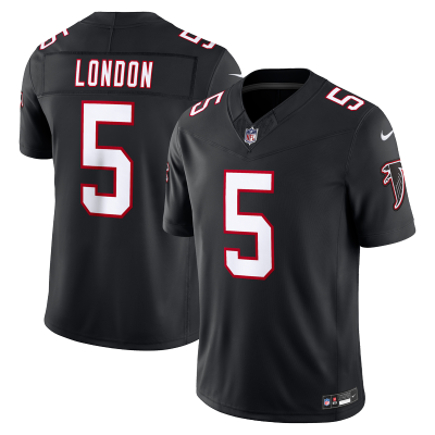 Джерси Atlanta Falcons Drake London Nike Black Alternate Throwback Vapor F.U.S.E. Stitched Limited