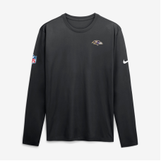 Футболка с длинным рукавом Baltimore Ravens Nike Black Legend Small Logo Dri-FIT Футболка с длинным рукавом Baltimore Ravens Nike Black Legend Small Logo Dri-FIT