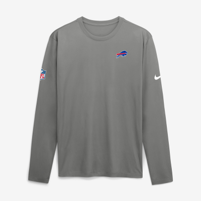 Футболка с длинным рукавом Buffalo Bills Nike Gray Legend Small Logo Dri-FIT
