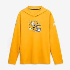 Футболка Pittsburgh Steelers Nike Gold Sideline Alternate Lightweight Long Sleeve Hooded Dri-FIT Футболка Pittsburgh Steelers Nike Gold Sideline Alternate Lightweight Long Sleeve Hooded Dri-FIT