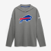 Футболка Buffalo Bills Nike Gray Sideline Alternate Lightweight Long Sleeve Hooded Dri-FIT Футболка Buffalo Bills Nike Gray Sideline Alternate Lightweight Long Sleeve Hooded Dri-FIT