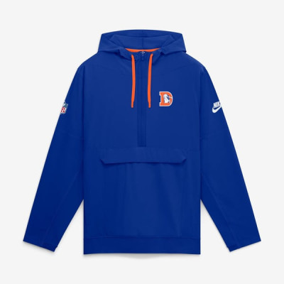 Куртка Denver Broncos Nike Royal Sideline Broken Rules Alternate Anorak Half-Zip Hooded