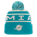 Шапка с помпоном Miami Dolphins Fanatics Aqua Cuffed Шапка с помпоном Miami Dolphins Fanatics Aqua Cuffed