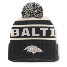 Шапка с помпоном Baltimore Ravens Fanatics Black Cuffed