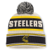 Шапка с помпоном Pittsburgh Steelers Fanatics Black Heritage Parcel Cuffed Шапка с помпоном Pittsburgh Steelers Fanatics Black Heritage Parcel Cuffed