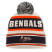 Шапка с помпоном Cincinnati Bengals Fanatics Black Heritage Parcel Cuffed Шапка с помпоном Cincinnati Bengals Fanatics Black Heritage Parcel Cuffed