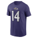 Футболка Baltimore Ravens Kyle Hamilton Nike Purple Name & Number
