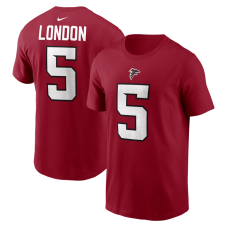 Футболка Atlanta Falcons Drake London Nike Red Name & Number