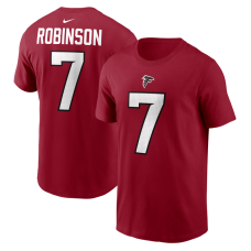 Футболка Atlanta Falcons Bijan Robinson Nike Red Name & Number