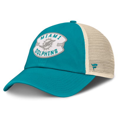 Бейсболка Miami Dolphins Fanatics Aqua Placard Trucker
