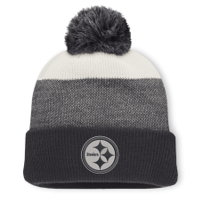 Шапка с помпоном Pittsburgh Steelers Fanatics Charcoal/Gray Cuffed
