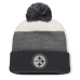 Шапка с помпоном Pittsburgh Steelers Fanatics Charcoal/Gray Cuffed Шапка с помпоном Pittsburgh Steelers Fanatics Charcoal/Gray Cuffed