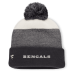 Шапка с помпоном Cincinnati Bengals Fanatics Charcoal/Gray Cuffed