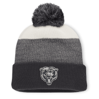 Шапка с помпоном Chicago Bears Fanatics Charcoal/Gray Cuffed