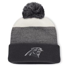 Шапка с помпоном Carolina Panthers Fanatics Charcoal/Gray Cuffed Шапка с помпоном Carolina Panthers Fanatics Charcoal/Gray Cuffed