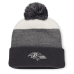 Шапка с помпоном Baltimore Ravens Fanatics Charcoal/Gray Cuffed Шапка с помпоном Baltimore Ravens Fanatics Charcoal/Gray Cuffed