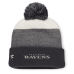 Шапка с помпоном Baltimore Ravens Fanatics Charcoal/Gray Cuffed
