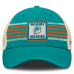 Бейсболка Miami Dolphins Fanatics Aqua Heritage Logo Waggle Unstructured