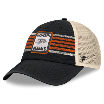 Бейсболка Cincinnati Bengals Fanatics Black Heritage Logo Waggle Unstructured