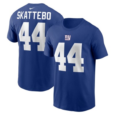 New York Giants Cam Skattebo Nike Royal Name & Number T-Shirt