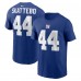 New York Giants Cam Skattebo Nike Royal Name & Number T-Shirt