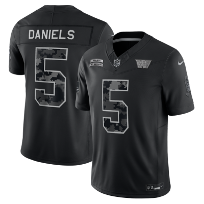 Джерси Jayden Daniels Washington Commanders Nike 2026 Salute to Service Stitched Limited - Black