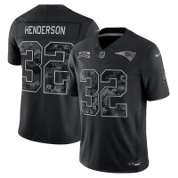 Джерси TreVeyon Henderson New England Patriots Nike 2026 Salute to Service Stitched Limited - Black