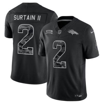 Джерси Patrick Surtain II Denver Broncos Nike 2026 Salute to Service Stitched Limited - Black