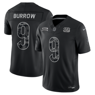 Джерси Joe Burrow Cincinnati Bengals Nike 2026 Salute to Service Stitched Limited - Black